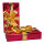 Geschenkpäckchen aus Styropor, mit Folienschleife     Groesse: 40x20x8cm    Farbe: rot/gold