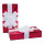 Geschenkpäckchen aus Styropor, mit Folienschleife     Groesse: 40x20x8cm    Farbe: rot/weiß