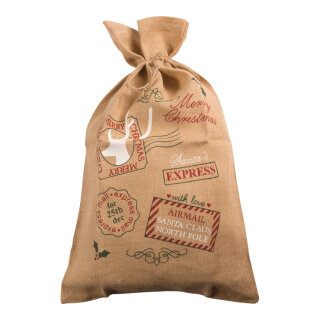 Jute gift bag  - Material:  - Color: natural-coloured - Size: 80x50cm