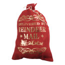 Jute-Geschenksack Reindeer Mail, bedruckt, mit Schnur...