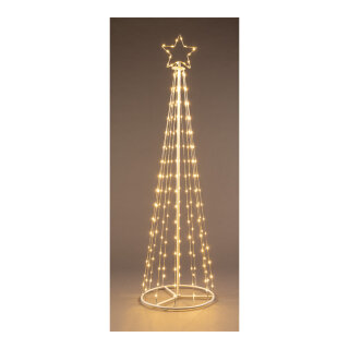 Cone with 208 LEDs - Material: out of metal with plastic coating 3m lead cable - Color: white/ warm white - Size: 180cm