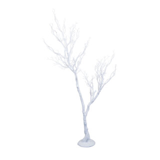 Korallenbaum 2-teilig, aus Holz/Kunststoff     Groesse:150cm, Holzfuß: Ø 21cm    Farbe:weiß