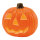 Pumpkin with face  - Material: out of plastic - Color: orange - Size: 30x30cm