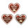Gingerbread hearts 3-fold - Material: out of styrofoam - Color: brown/multicoloured - Size: 22x21x3cm