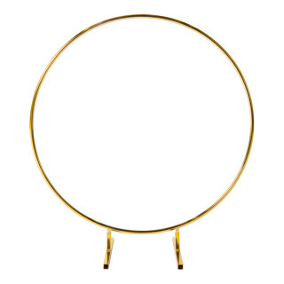 Metallring mit Füßen     Groesse: Ø 50cm, Höhe 54,5cm, Dicke: 8mm    Farbe: gold
