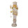 Nutcracker with stick  - Material: out of poylresin - Color: white/gold - Size: 675cm