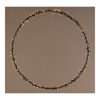 Ring 320 LEDs - Material: out of metal with plastic coating - Color: black/warm white - Size: Ø 90cm