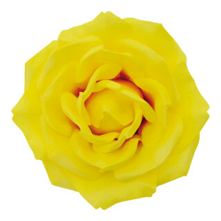 Rose head  - Material: artificial silk - Color: yellow - Size: Ø 37cm