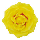 Rose head  - Material: artificial silk - Color: yellow -...