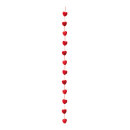 Velvet heart garland 12-fold, out of velvet/styrofoam,...