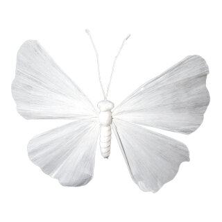Schmetterling Drahtrahmen mit Papier     Groesse: 90cm    Farbe: weiß