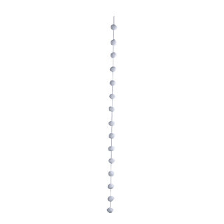 Schneeballkette 15-fach, aus Watte, mit Hänger     Groesse:180cm, Ø 6cm    Farbe:weiß