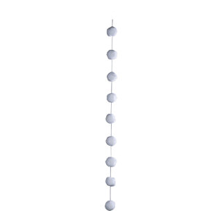 Snowball chain 9-fold - Material: out of cotton wool - Color: white - Size: 180cm X Ø 10cm
