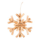 Schneeflocke aus Holz mit Hänger     Groesse:...