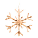 Schneeflocke aus Holz mit Hänger     Groesse:...