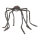 Spinne aus Styropor/Synthetik-Wolle, biegsame Beine     Groesse: 140x85x20cm    Farbe: schwarz