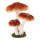Steinpilz-Gruppe 3-fach, aus Styropor     Groesse: 25x22x30cm    Farbe: braun/weiß