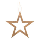 Wooden star  - Material:  - Color: natural-coloured -...