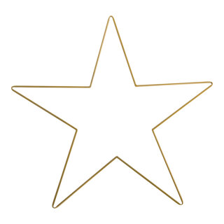 Sternkontur aus Metall, zum Platzieren von Schaufensterdeko     Groesse: 90x90cm, Dicke: 5mm    Farbe: gold