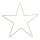Sternkontur aus Metall, zum Platzieren von Schaufensterdeko     Groesse:90x90cm, Dicke: 5mm    Farbe:gold