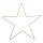 Sternkontur aus Metall, zum Platzieren von Schaufensterdeko     Groesse:60x60cm, Dicke: 5mm    Farbe:gold