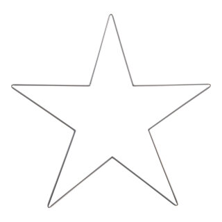 Sternkontur aus Metall, zum Platzieren von Schaufensterdeko     Groesse:90x90cm, Dicke: 5mm    Farbe:silber