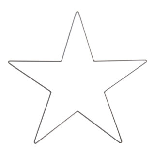 Sternkontur aus Metall, zum Platzieren von Schaufensterdeko     Groesse:60x60cm, Dicke: 5mm    Farbe:silber