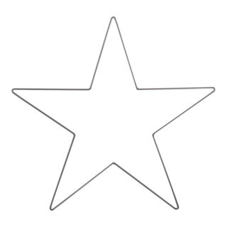 Star contour  - Material: out of metal - Color: silver - Size: 60x60cm X Dicke: 5mm