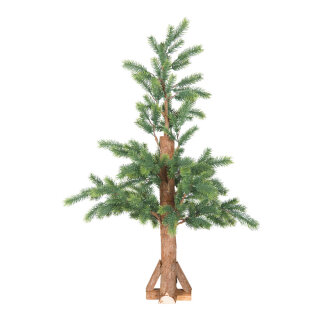Tannenbaum      Groesse: 245 Tips, aus Kunststoff, Holzfuß, Spritzguss Tips, 90cm    Farbe: grün/braun