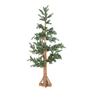 Tannenbaum      Groesse: 365 Tips, aus Kunststoff, Holzfuß, Spritzguss Tips, 125cm    Farbe: grün/braun