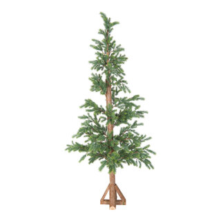 Tannenbaum      Groesse: 756 Tips, aus Kunststoff, Holzfuß, Spritzguss Tips, 180cm    Farbe: grün/braun