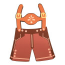 Tracht-Lederhosen aus Styropor, doppelseitig, mit 2...