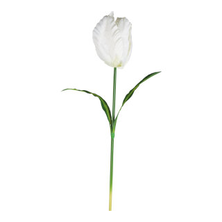 Tulpe aus Kunststoff/Kunstseide, mit Stiel     Groesse: 130cm, Blüte: Ø 20cm    Farbe: weiß