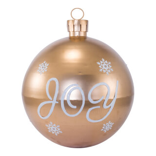 Weihnachtskugel aus Metall, mit LED     Groesse: 62cm    Farbe: gold/weiß