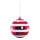 Weihnachtskugel aus Kunststoff, glänzend, mit Hänger     Groesse:Ø 10cm    Farbe:rot/weiß