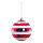 Weihnachtskugel aus Kunststoff, glänzend, mit Hänger     Groesse: Ø 10cm    Farbe: rot/weiß