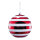 Christmas ball  - Material: out of plastic - Color: red/white - Size: Ø 20cm