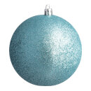 Christmas ball aqua glittered 6 pcs./carton - Material:...