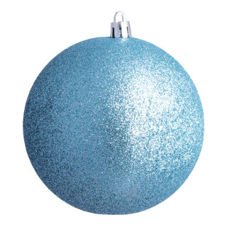 Christmas ball light blue glittered 12 pcs./carton - Material:  - Color:  - Size: Ø 6cm