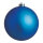 Weihnachtskugel, blau matt, 6 St./Karton, Größe: Ø 8cm Farbe: