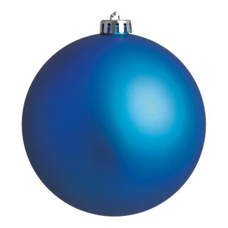 Weihnachtskugel, blau matt,  Größe: Ø 10cm Farbe: