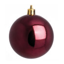 Christmas ball burgundy shiny 12 pcs./carton - Material:...