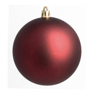 Weihnachtskugel, bordeaux matt, 6 St./Karton, Größe: Ø 8cm Farbe: