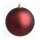 Weihnachtskugel, bordeaux matt,  Größe: Ø 10cm Farbe: