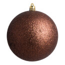 Christmas ball brown glittered 6 pcs./carton - Material:...