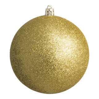 Weihnachtskugel, gold beglittert, 6 St./Karton, Größe: Ø 8cm Farbe: