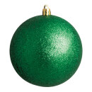 Christmas ball green glittered 6 pcs./carton - Material:...