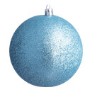 Christmas ball  light blue glittered  - Material:  -...