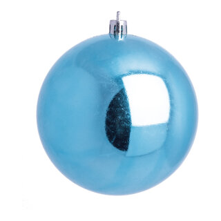 Weihnachtskugel, hellblau glänzend, 12 St./Karton, Größe: Ø 6cm Farbe: