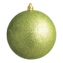 Christmas ball lime glittered 6 pcs./carton - Material:...